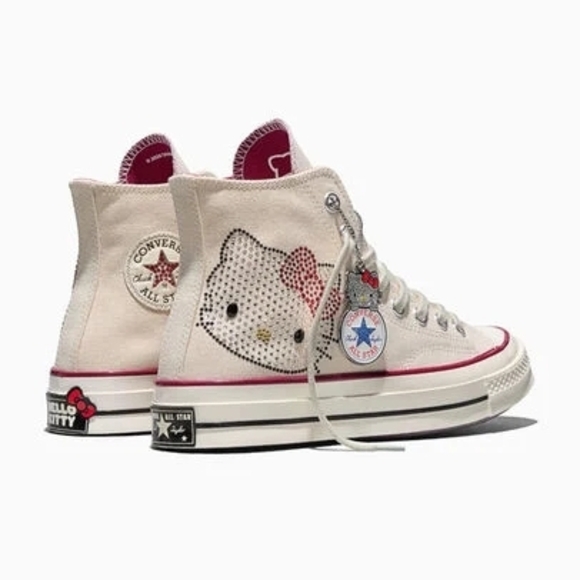 Converse Shoes - Converse High-Top Sneakers in Blush and Berry Accents
